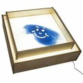 Whitney Brothers WB WB1428 20 3/16''x20 1/4''x4'' Children's Wood See-Through Sand Box for Light Boxes and Tables 9461428